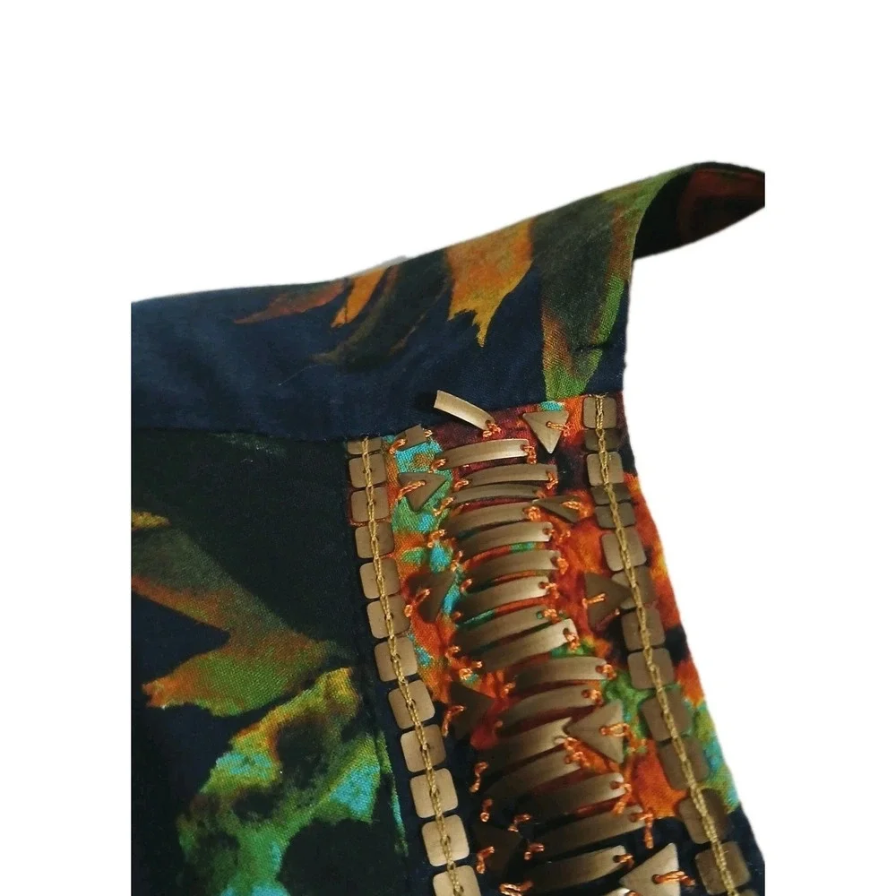 Kate Landry Tropical Dress XL Blue Women Pineapple Hawaii Resort Vacation Fruit